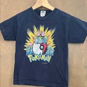 Pokemon Dark Blue Kids T-Shirt with Colorful Design